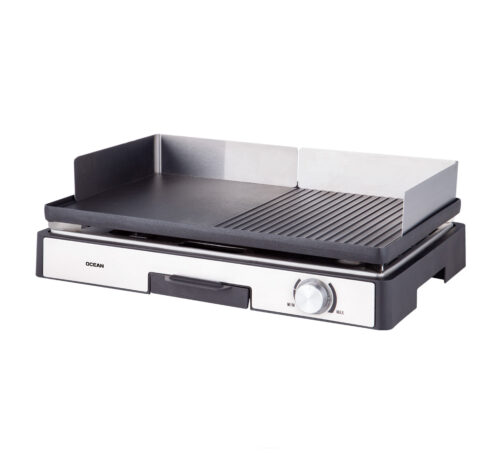 Plancha électrique avec plaque de cuisson réversible